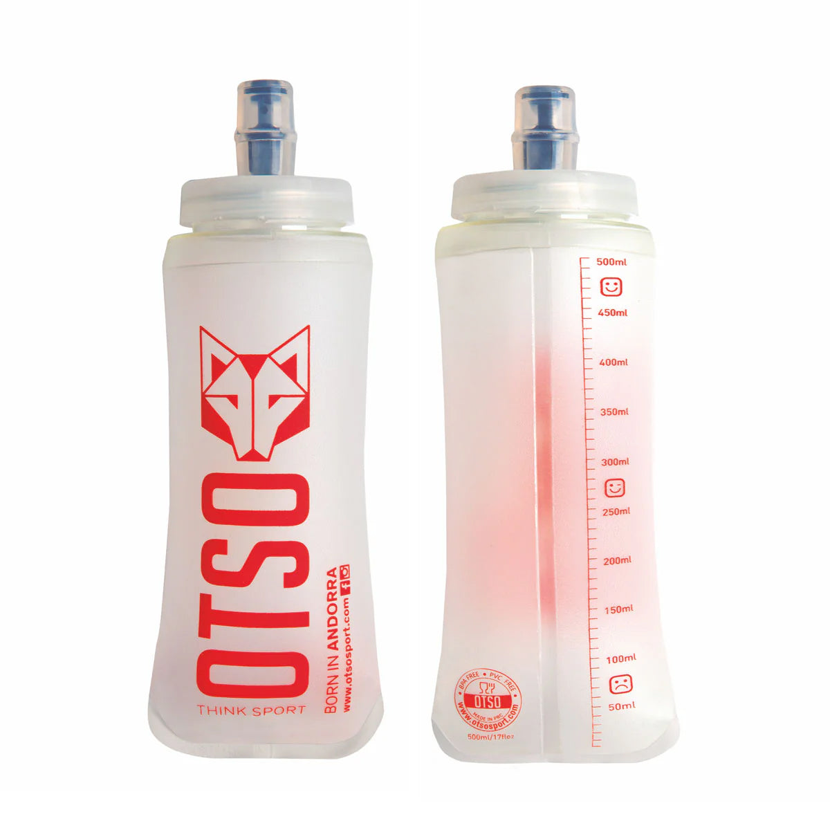 OTSO Faltbare Trinkflasche (Soft Flask) 500 ml – großer Verschluss – Produktansicht