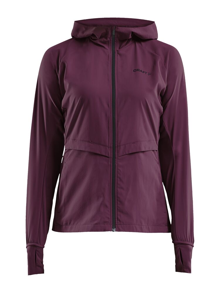 Urban Run Hood Jacket W von Craft – Burgundy