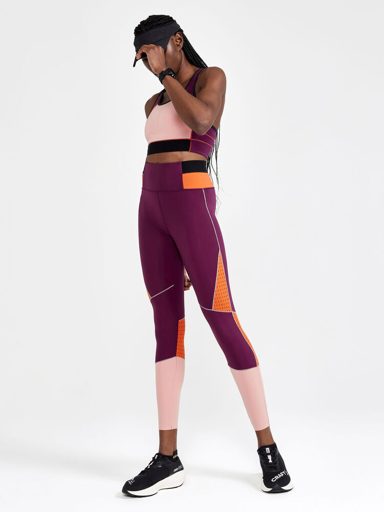 PRO Charge Blocked Tights W von Craft – Blaze/Cliff