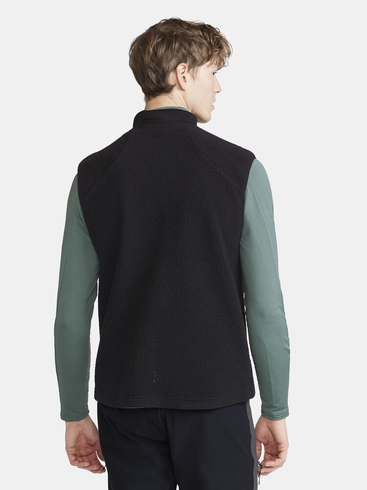 Adv Explore Pile Fleece Vest M von Craft – Ecru/Black