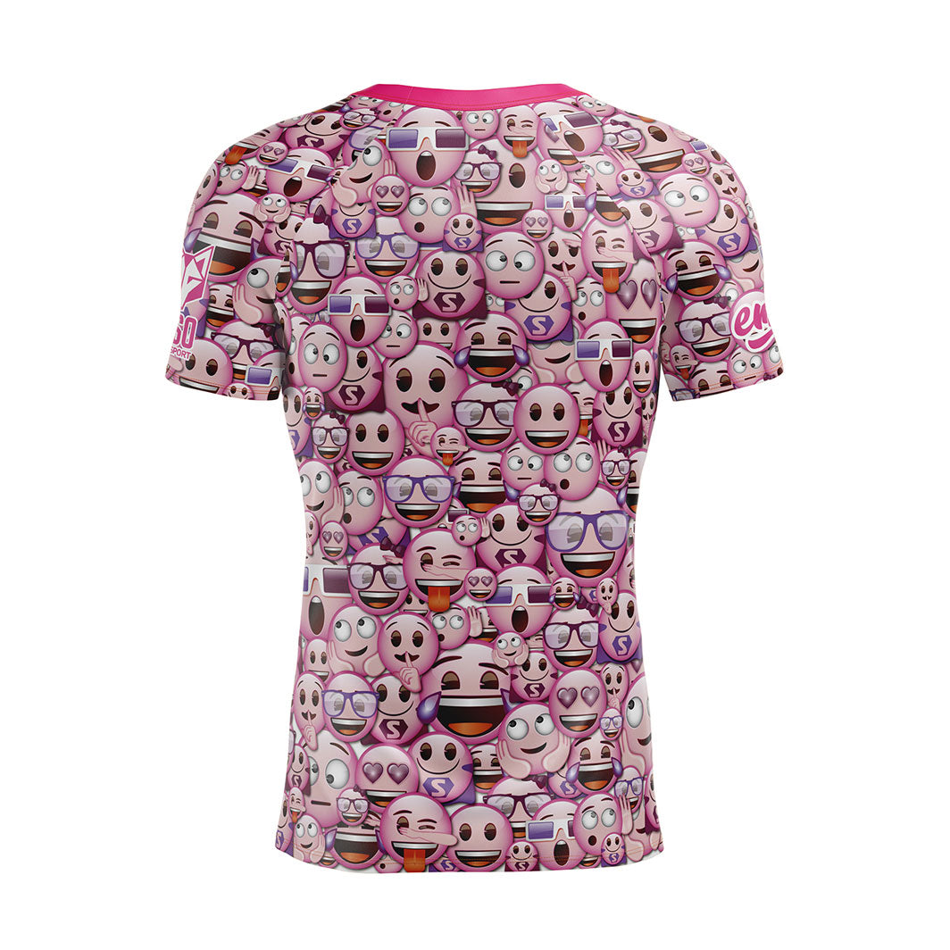 OTSO Herren Kurzarm-Funktionsshirt - Emoji Classic Pink – Produktansicht 2