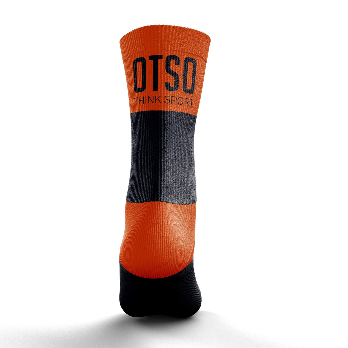 OTSO Multisport-Socken Medium Cut - Black & Fluo Orange – Produktansicht 2