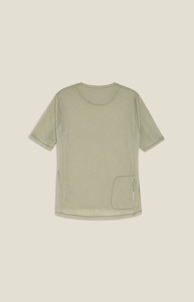 Everyday Wool Ss Tee M von Craft – North/Melange