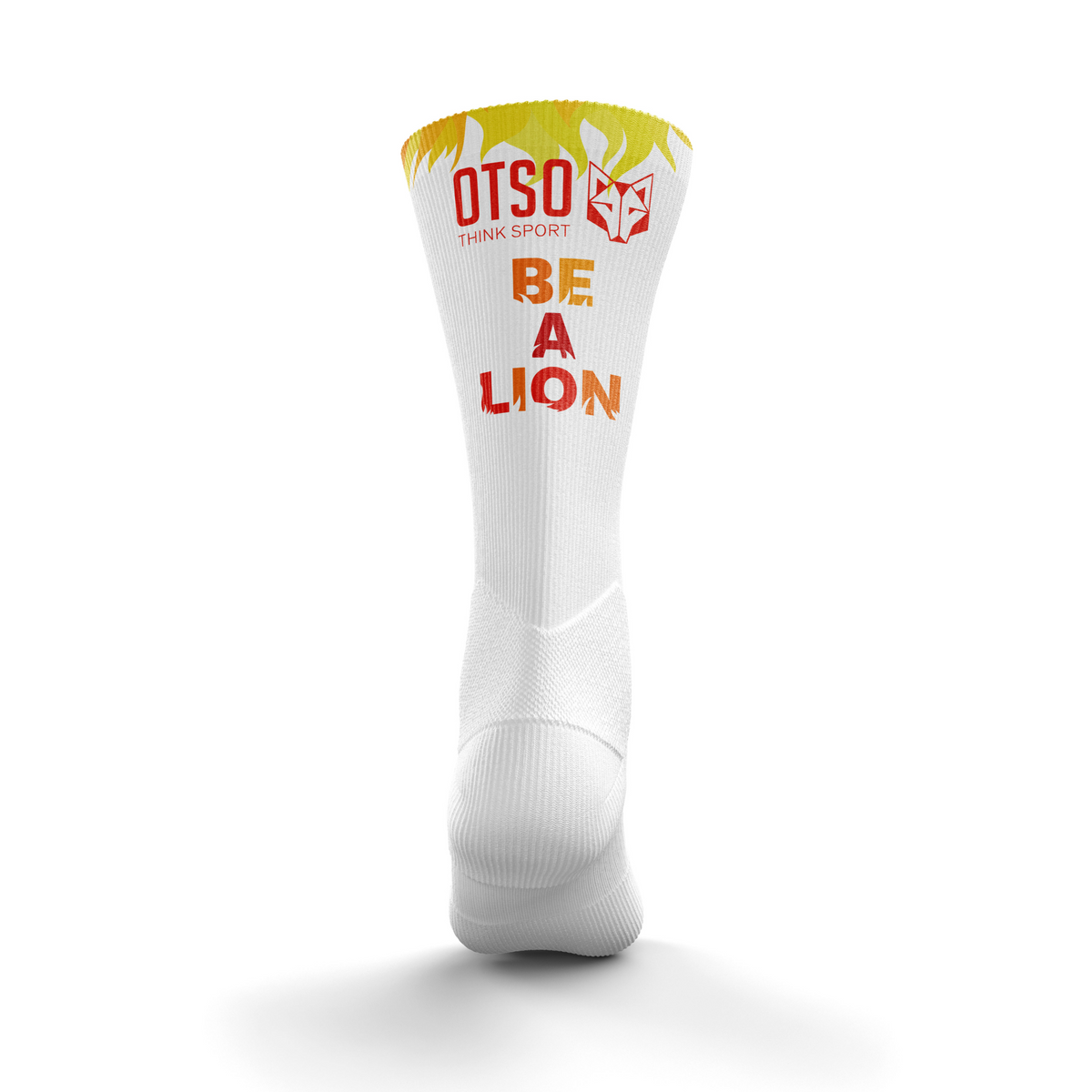 OTSO Sublimierte Sportsocken - Be A Lion Orange – Produktansicht 2
