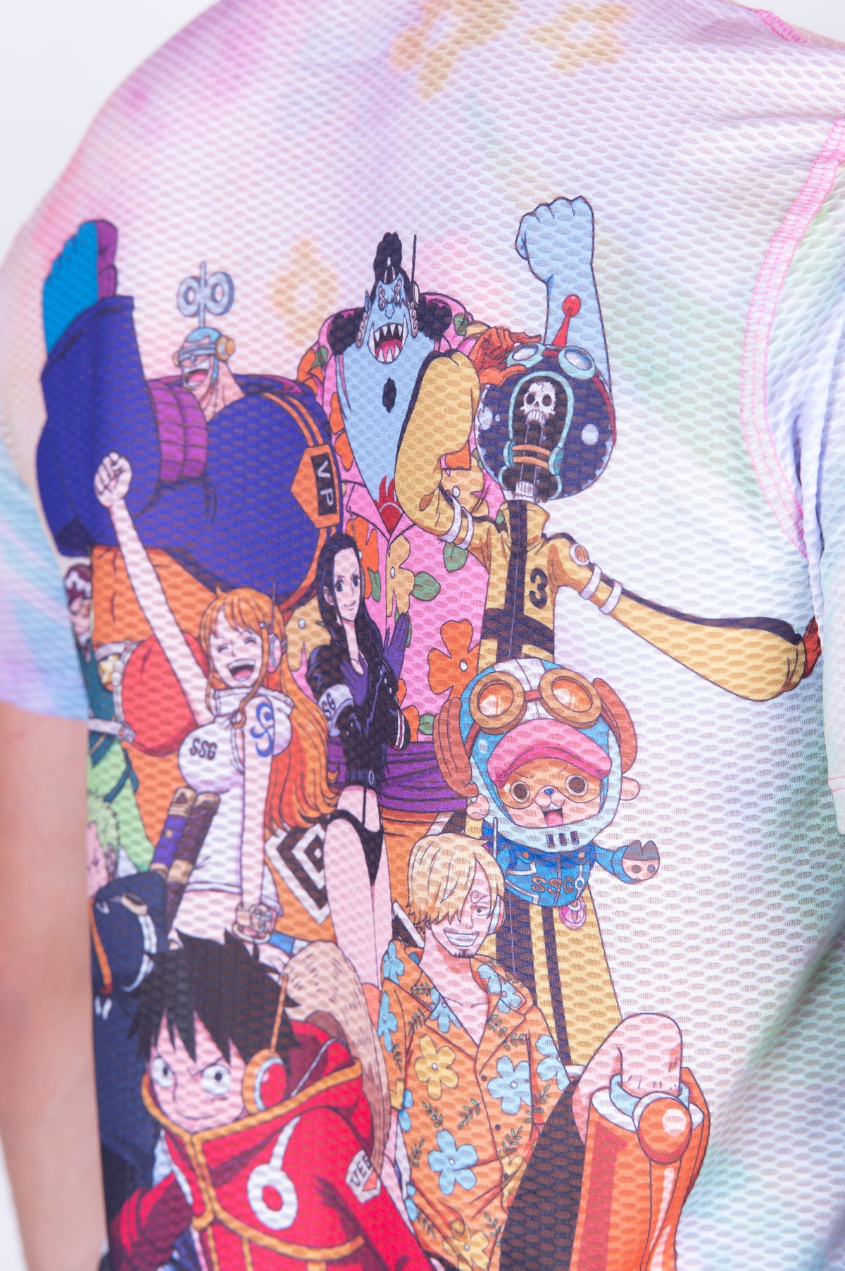 OTSO Herren Kurzarm-Funktionsshirt - One piece egghead luffy and the crew pink – Produktansicht 11
