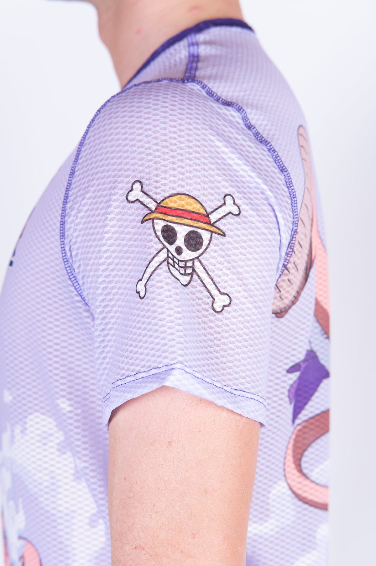OTSO Herren Kurzarm-Funktionsshirt - One piece egghead luffy gear5 purple – Produktansicht 12