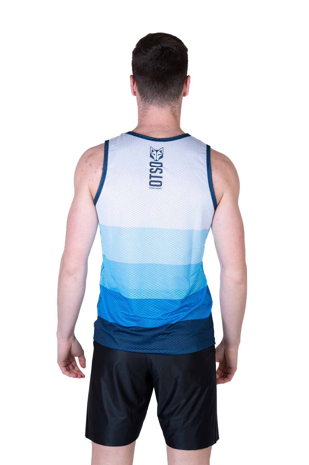 OTSO Herren Lauf-Singlet - Blue – Produktansicht 7