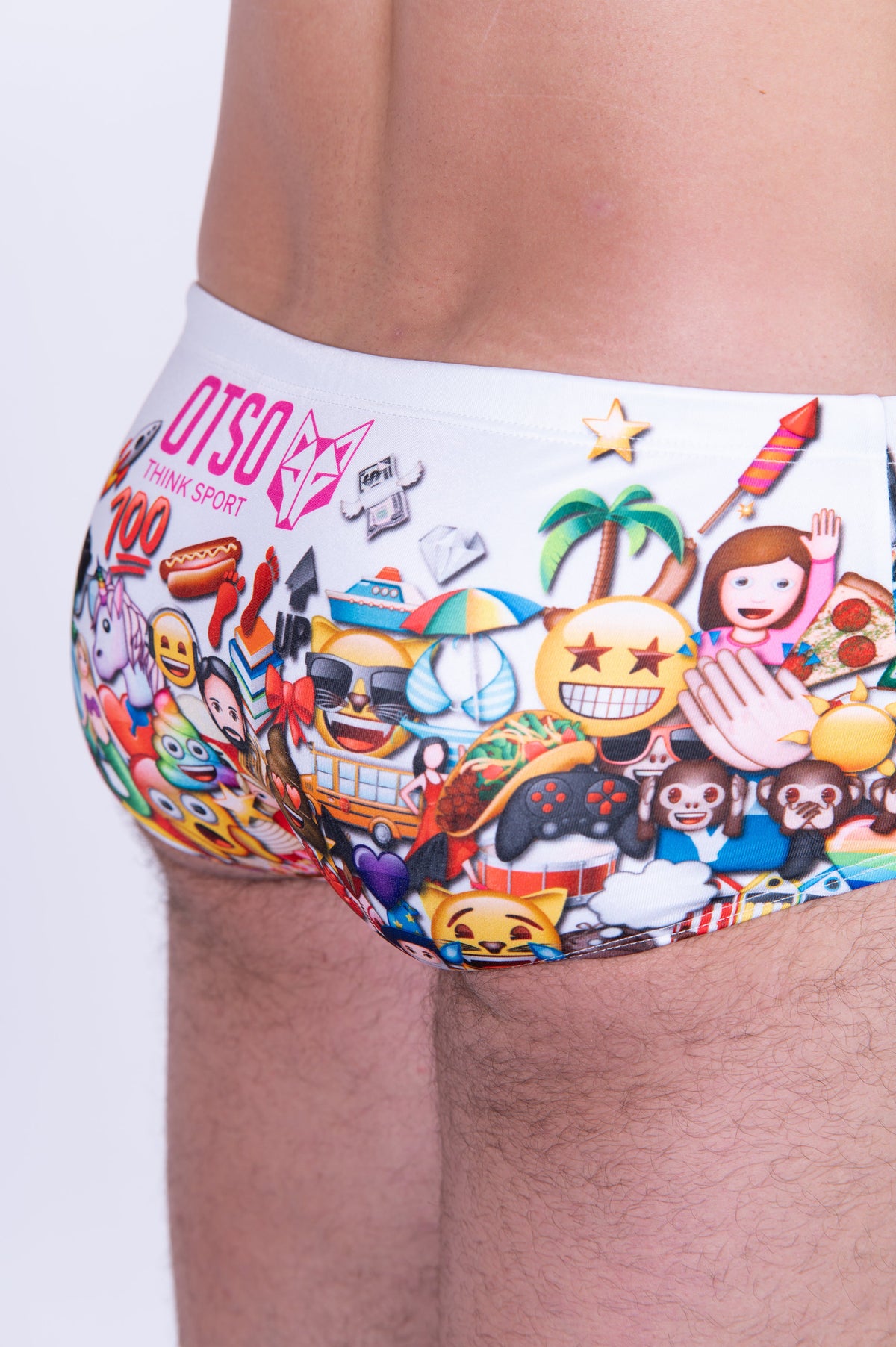 OTSO Herren Badehose Trunk - Emoji Big Wave – Produktansicht 11