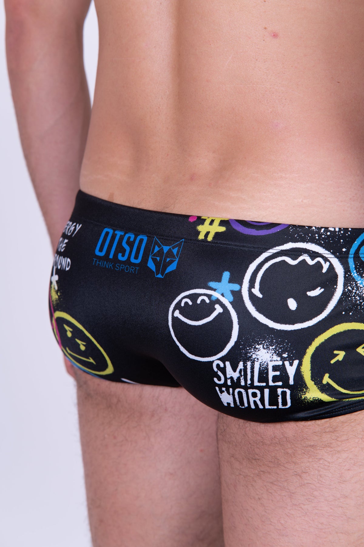 OTSO Herren Badehose Trunk - S.W.Smiley World Festival – Produktansicht 13