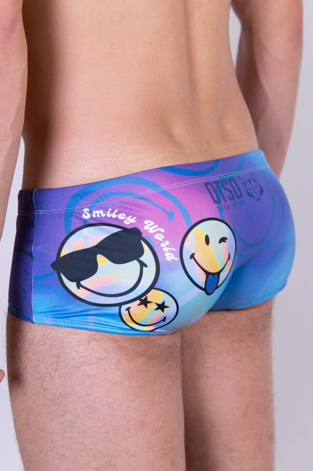 OTSO Herren Badehose Trunk - S.W.Smiley World Vibes – Produktansicht 13