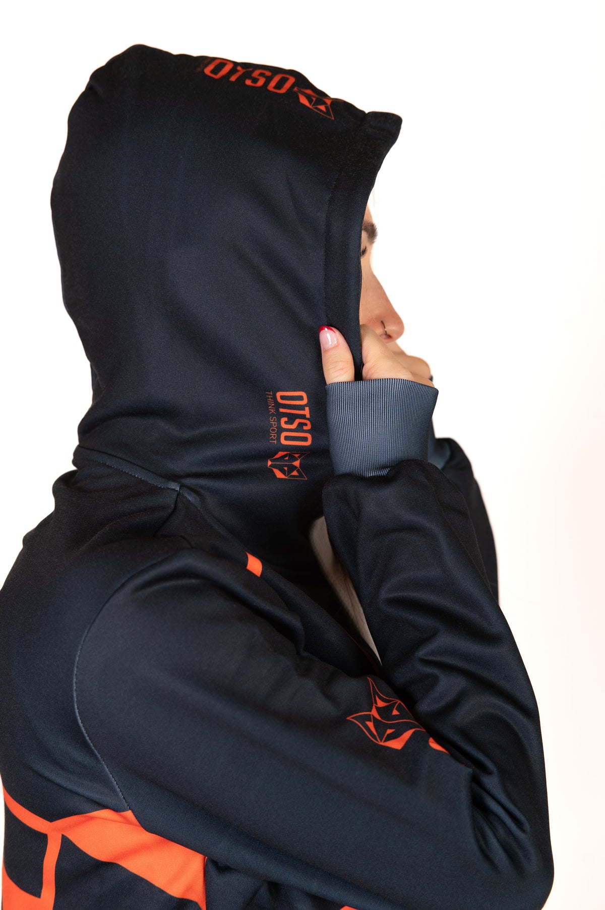 OTSO Hoodie - Black & Fluo Orange Otso – Produktansicht 20