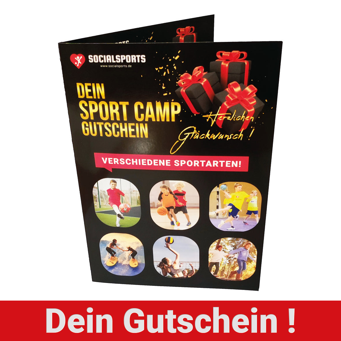 Geschenk Gutschein für ein Ferien Sport-Camp