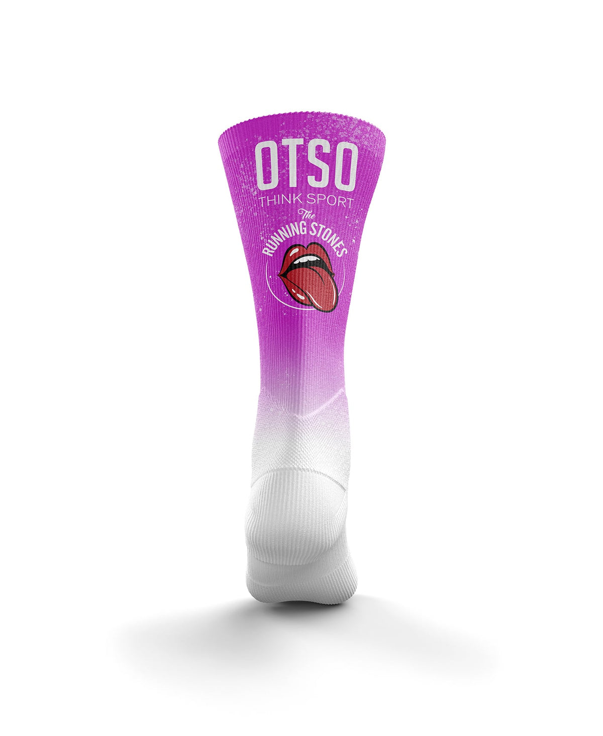 OTSO Sublimierte Sportsocken - Running Stones Pink – Produktansicht 2