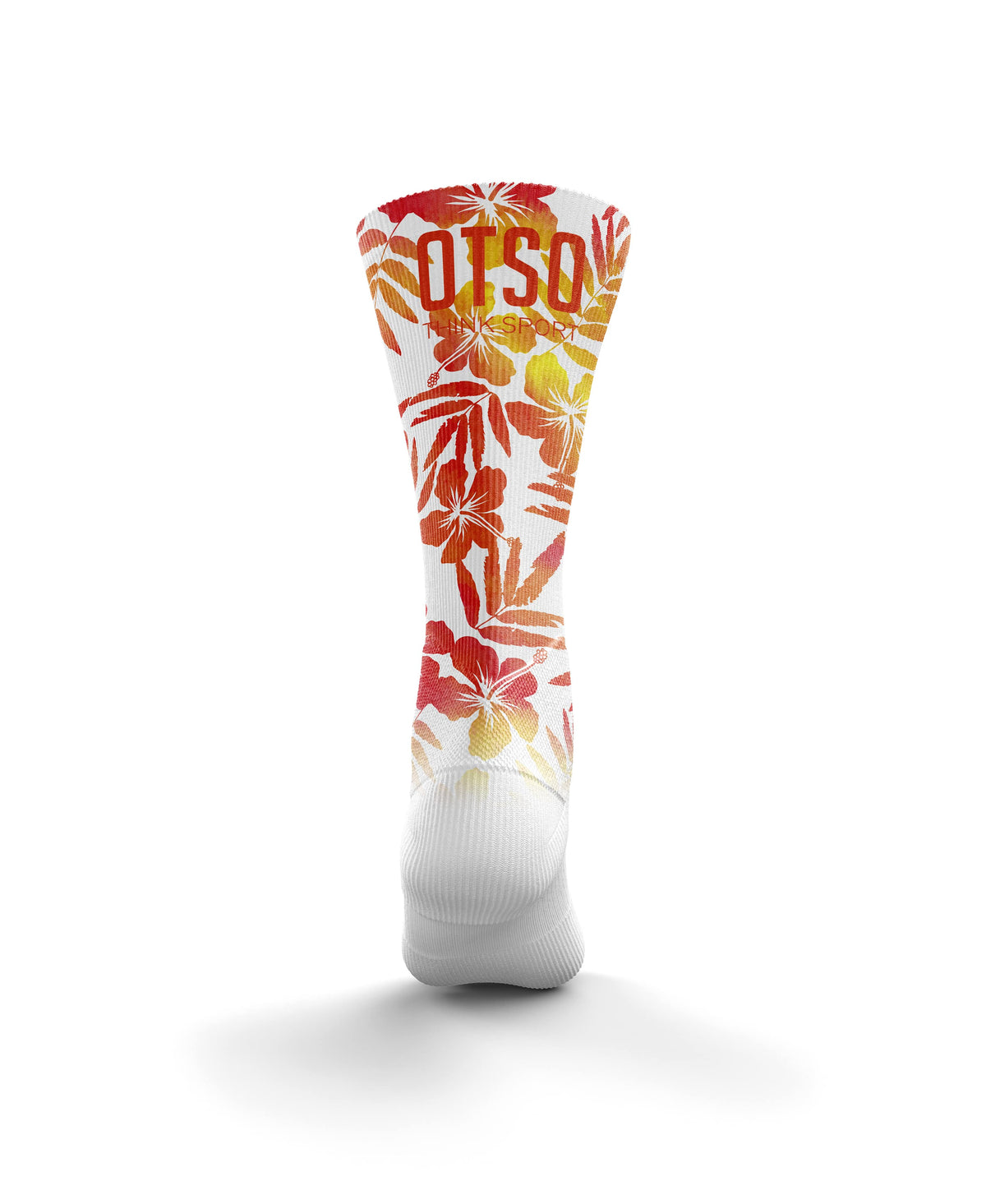 OTSO Sublimierte Sportsocken - Floral Orange – Produktansicht 2