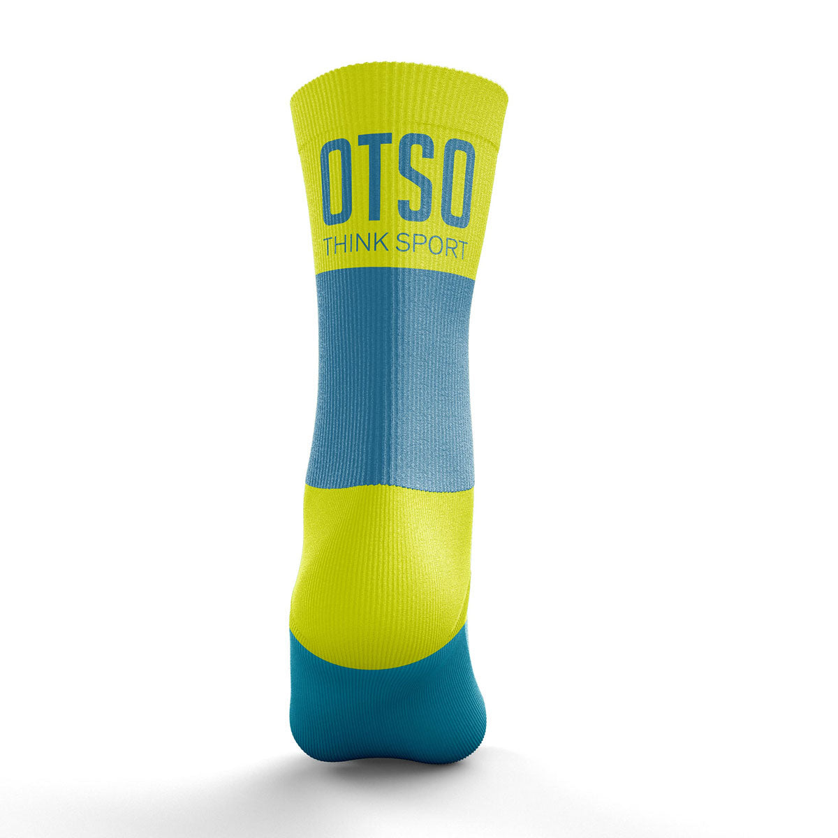 OTSO Multisport-Socken Medium Cut - Light Blue & Fluo Yellow – Produktansicht 2