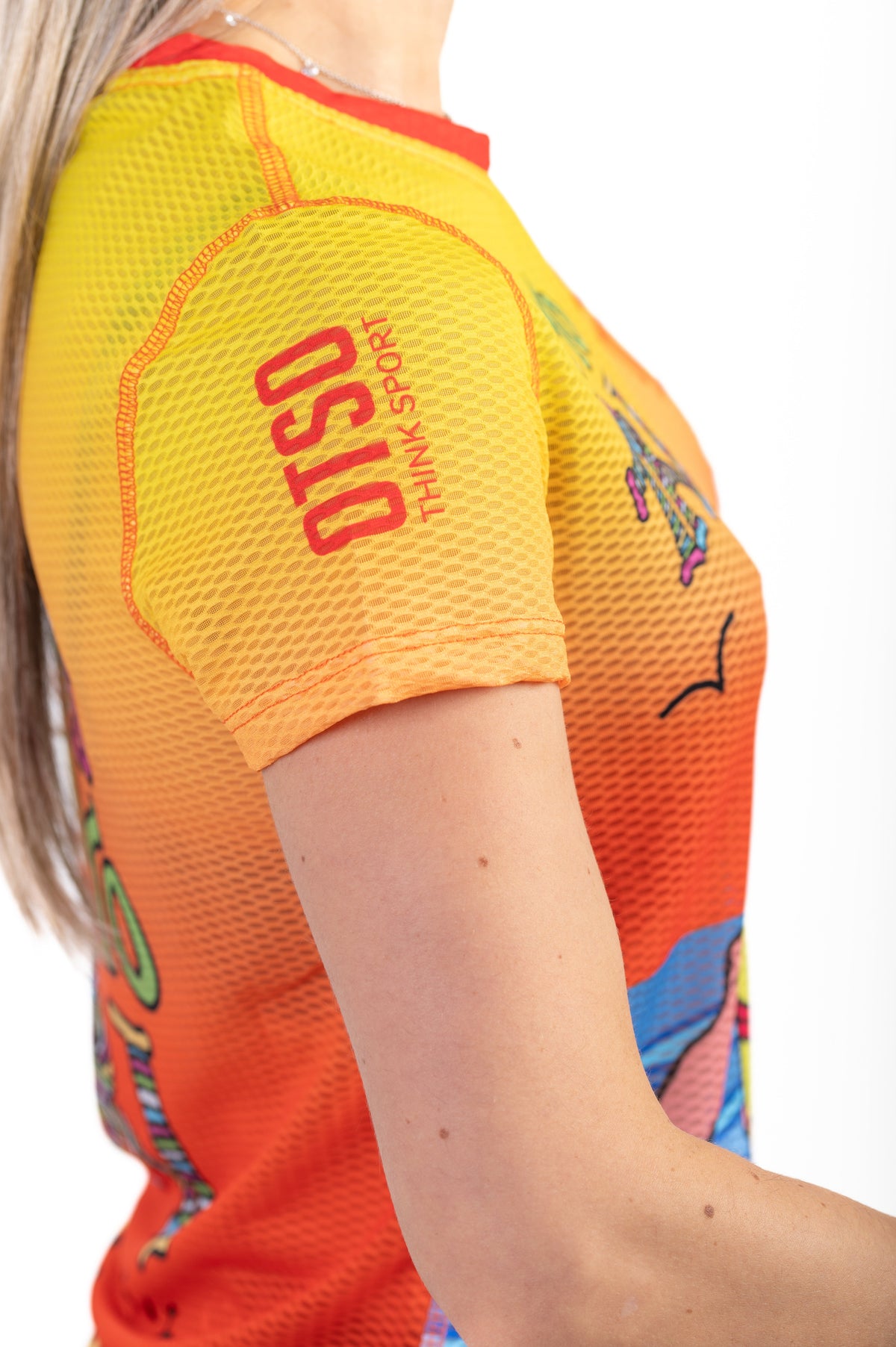 OTSO Damen Kurzarm-Funktionsshirt - Time to Tri Swim – Produktansicht 8