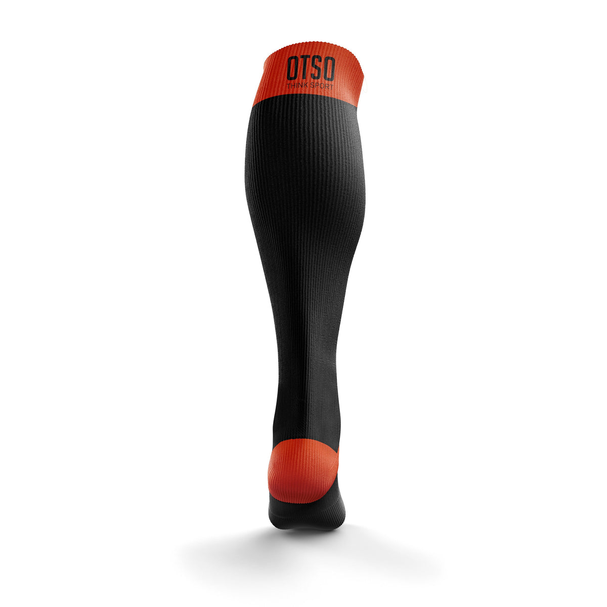 OTSO Recovery-Kompressionssocken - Black & Fluo Orange – Produktansicht 3