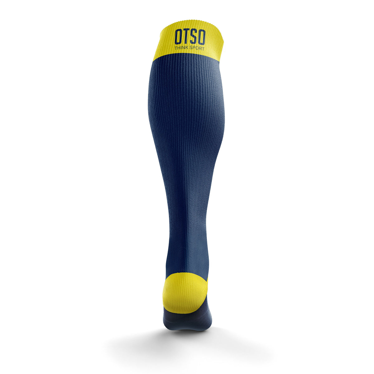 OTSO Recovery-Kompressionssocken - Navy Blue & Fluo Yellow – Produktansicht 3