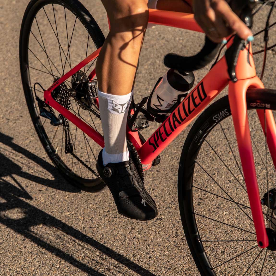 OTSO Ultraleichte Sportsocken - Pure White & Silver Grey – Produktansicht 5