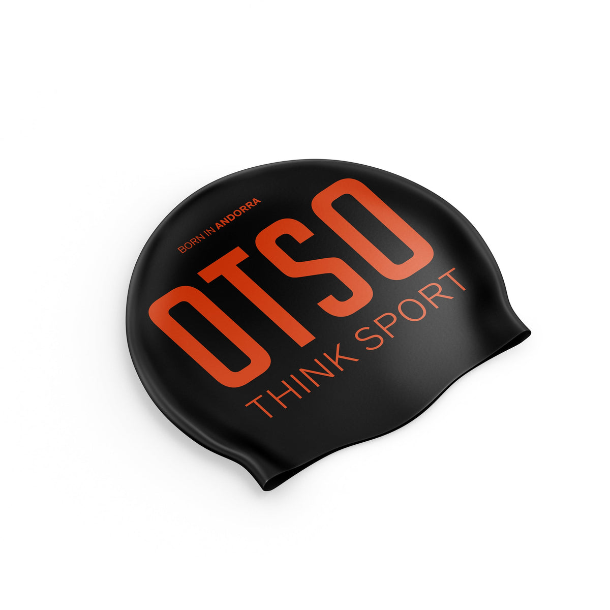 OTSO Badekappe - Black & Fluo Orange – Produktansicht 2