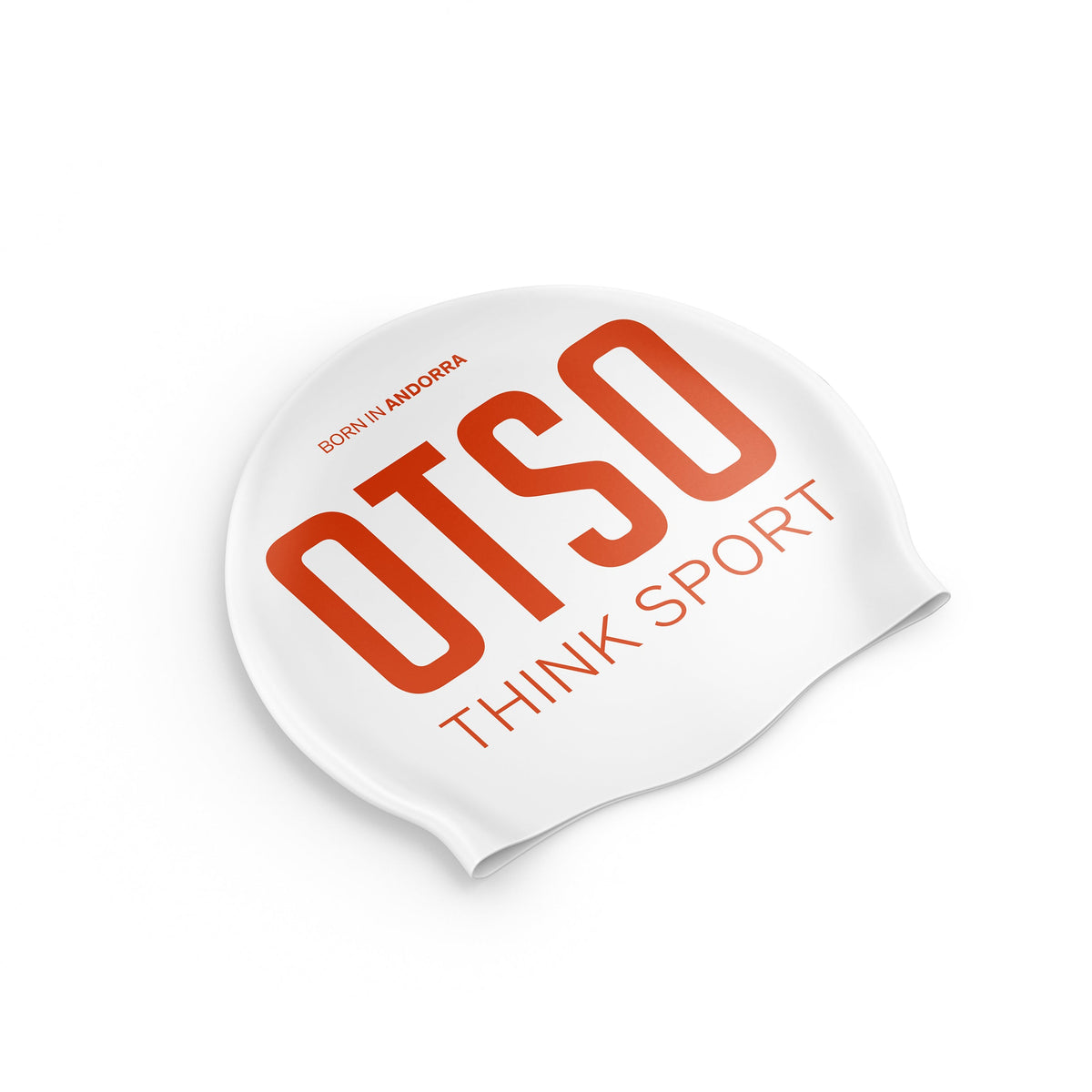 OTSO Badekappe - White & Fluo Orange – Produktansicht 2