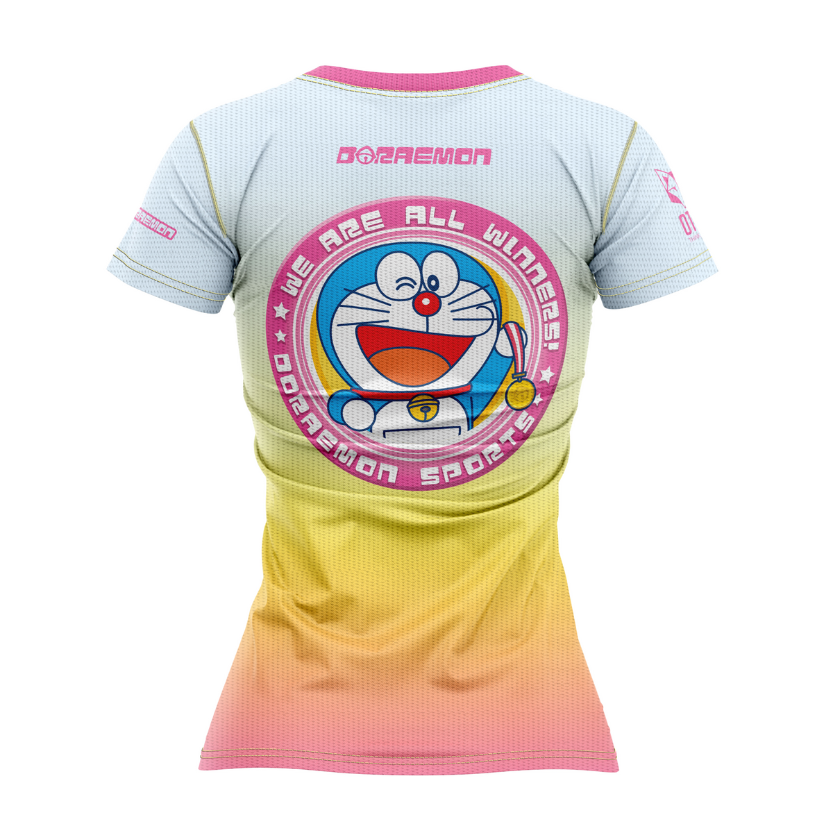OTSO Damen Kurzarm-Funktionsshirt - Doraemon We Are All Winners – Produktansicht 2