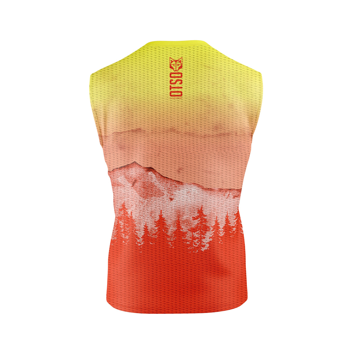 OTSO Herren Lauf-Tanktop - Orange Forest – Produktansicht 2