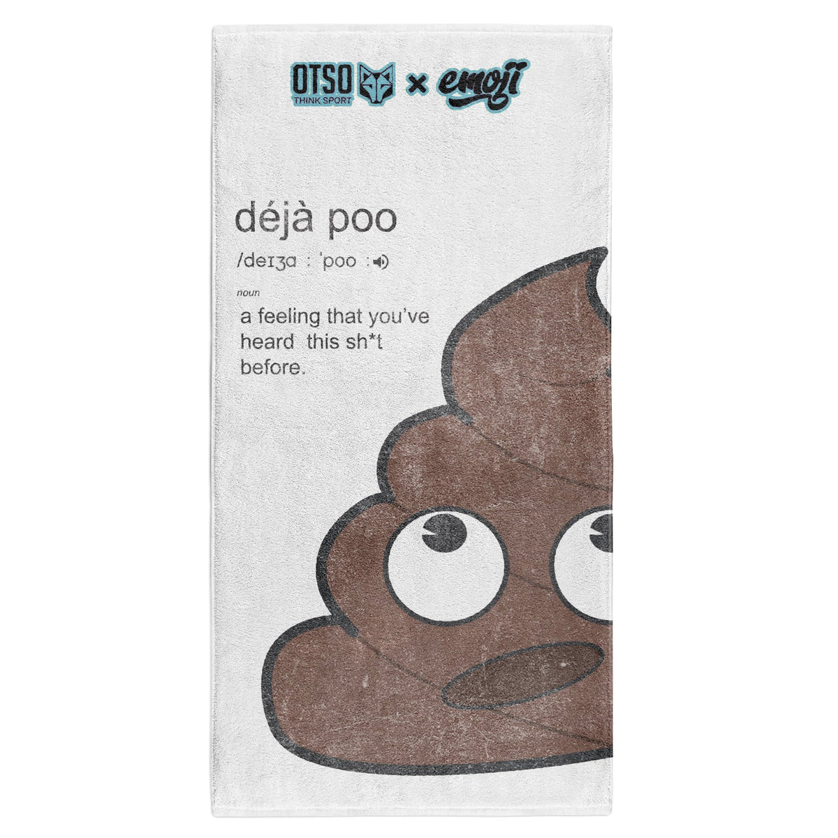 OTSO Mikrofaser-Sporthandtuch - Emoji Deja Poo – Produktansicht 2