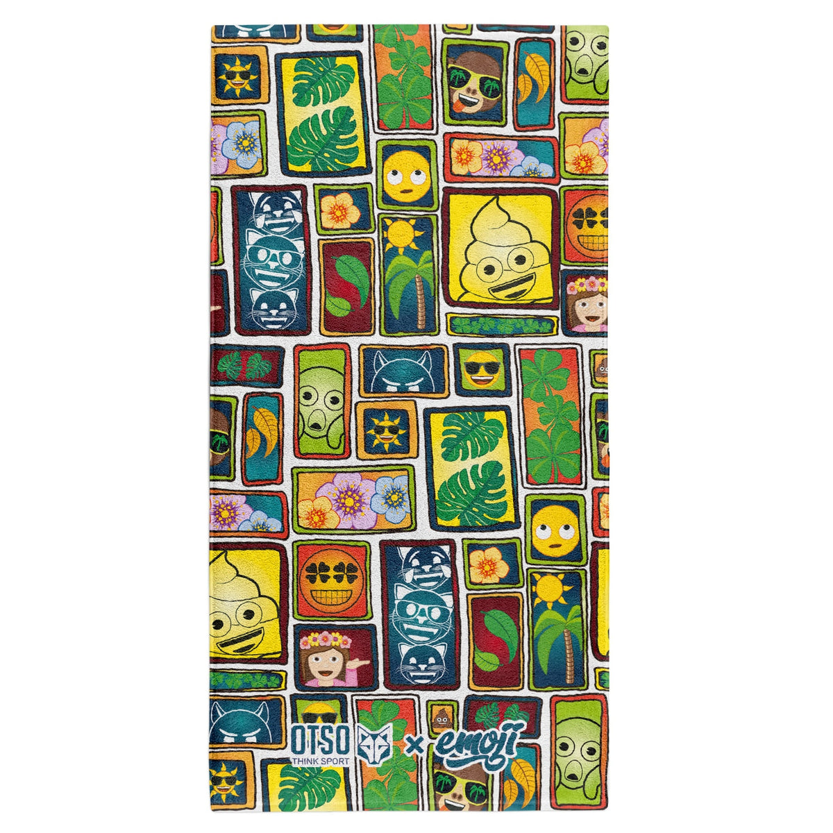 OTSO Mikrofaser-Sporthandtuch - Emoji Portrait – Produktansicht 2