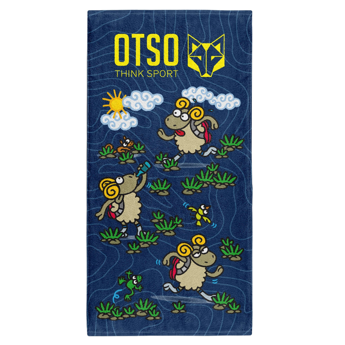 OTSO Mikrofaser-Sporthandtuch - Kukuxumusu Bildot Trail – Produktansicht 2