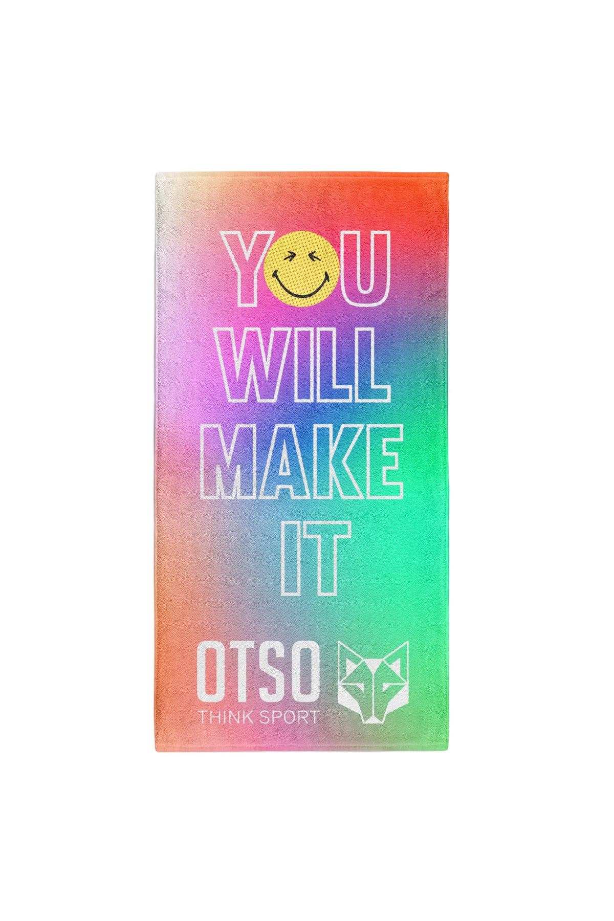 OTSO Mikrofaser-Sporthandtuch - S.W.Smiley Focused – Produktansicht 2