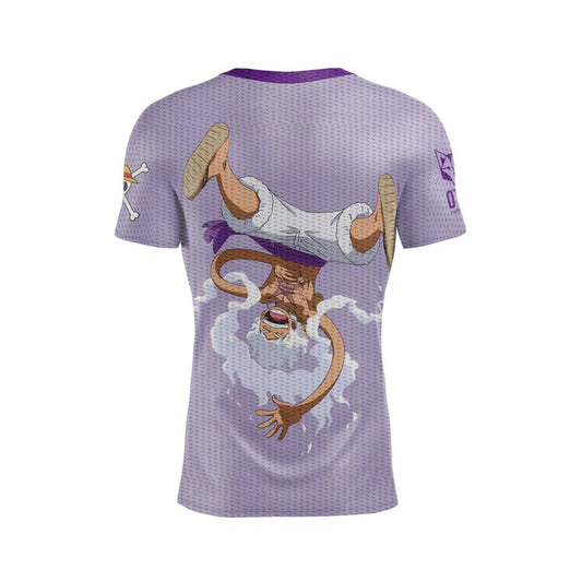 OTSO Herren Kurzarm-Funktionsshirt - One piece egghead luffy gear5 purple – Produktansicht 2
