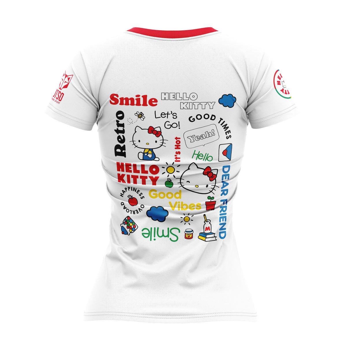 OTSO Damen/Mädchen Kurzarm-Funktionsshirt - Hello Kitty Smile – Produktansicht 2