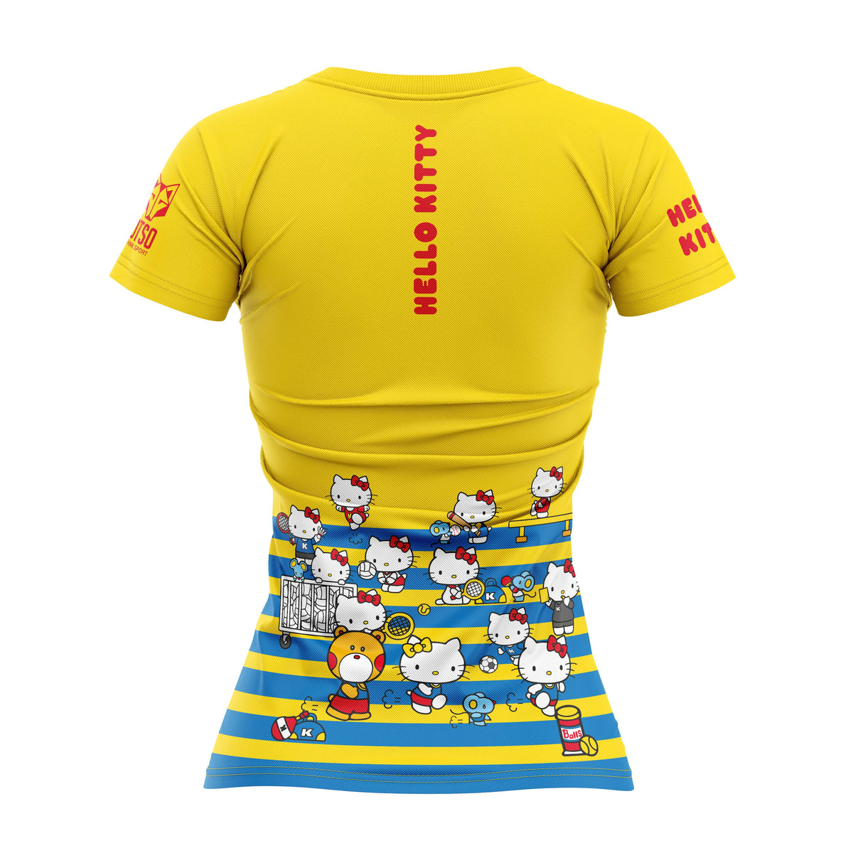 OTSO Damen/Mädchen Kurzarm-Funktionsshirt - Hello Kitty Sports – Produktansicht 2