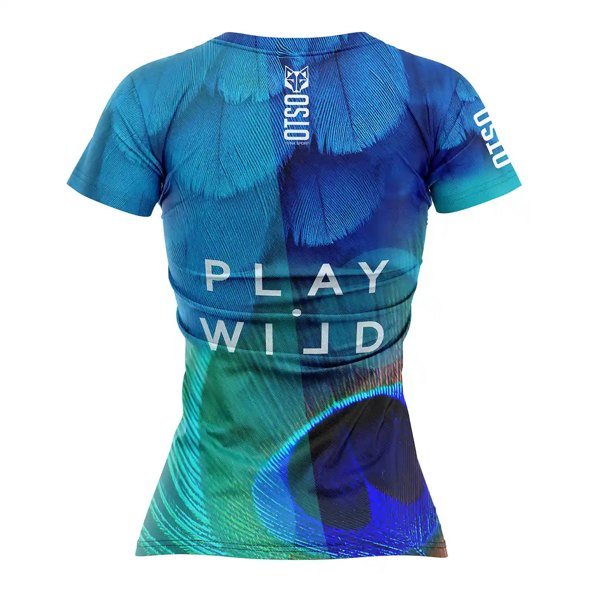 OTSO Damen Padel-Kurzarmshirt - Blue Birds – Produktansicht 2