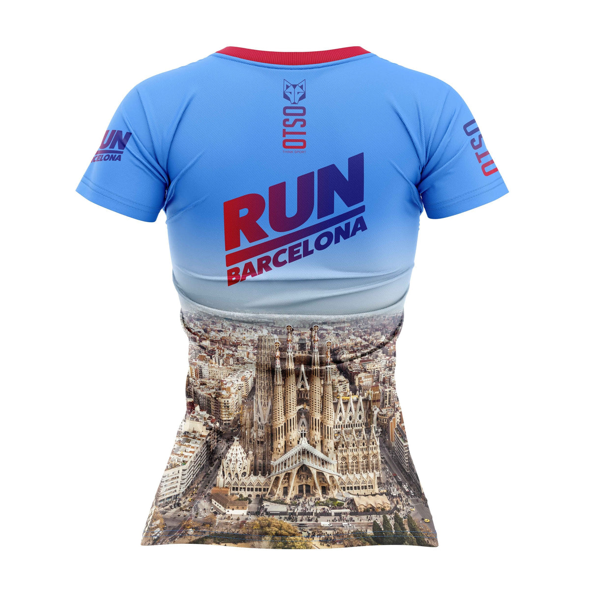 OTSO Damen Kurzarm-Funktionsshirt - Run Barcelona 2025 – Produktansicht 2