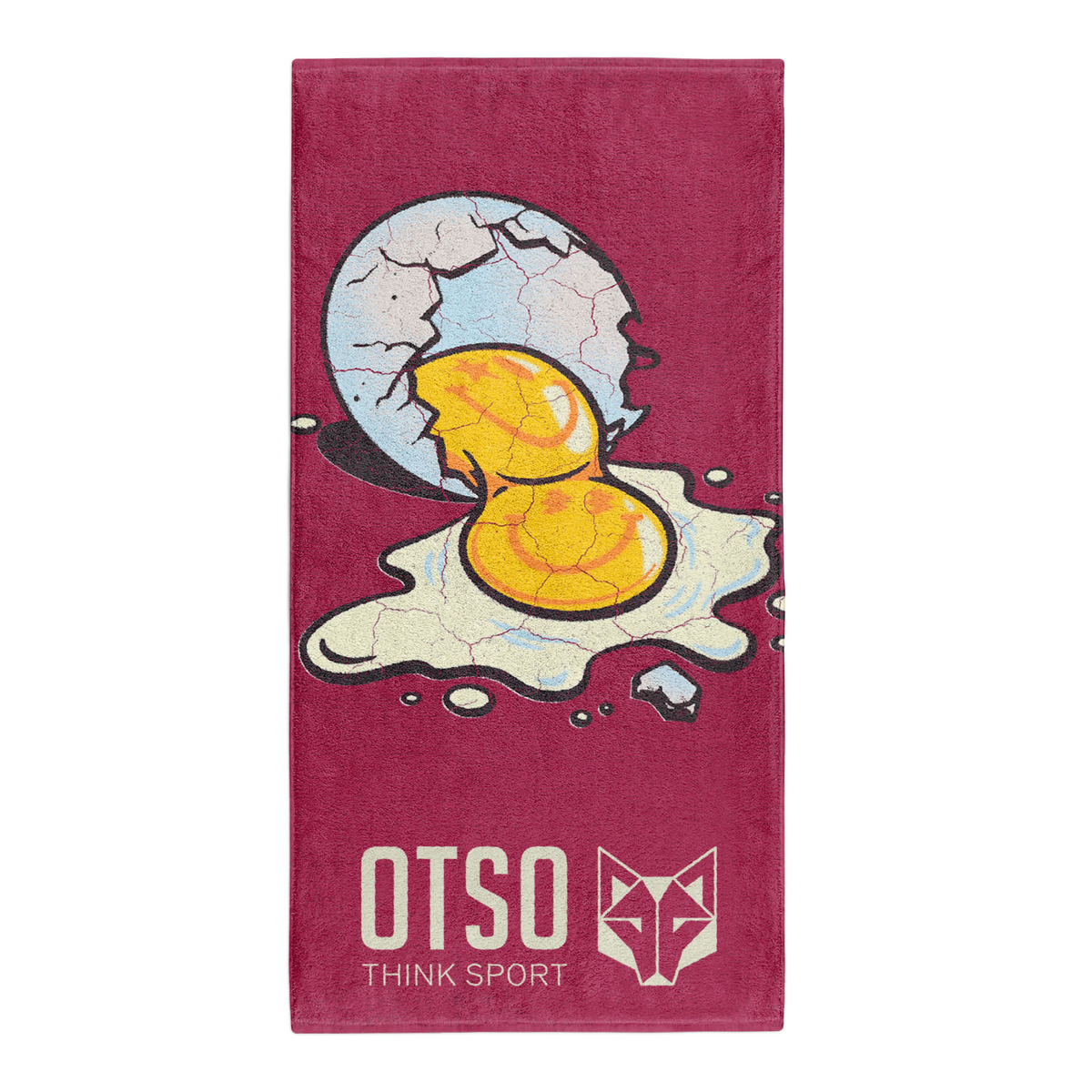 OTSO Mikrofaser-Sporthandtuch - S.W.Smiley Concrete Canvas Eggs – Produktansicht 2