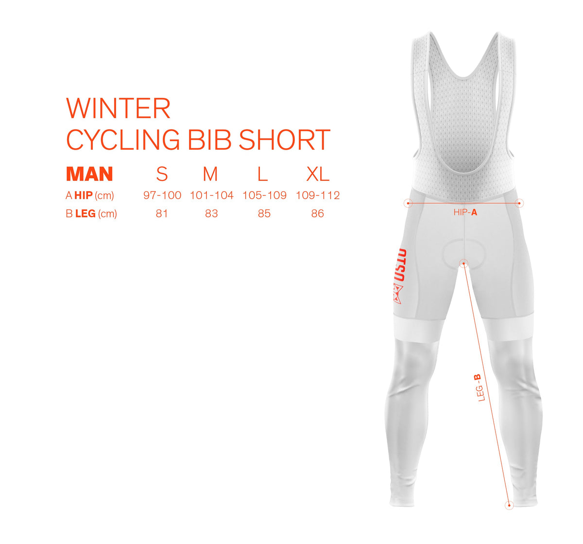OTSO Herren Winter-Radhose lang - Midnightblue – Produktansicht 3