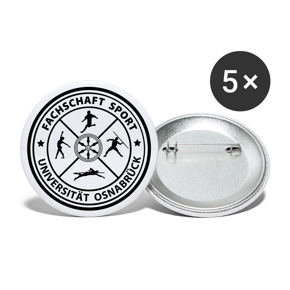 Buttons mittel 32 mm (5er Pack) - weiß