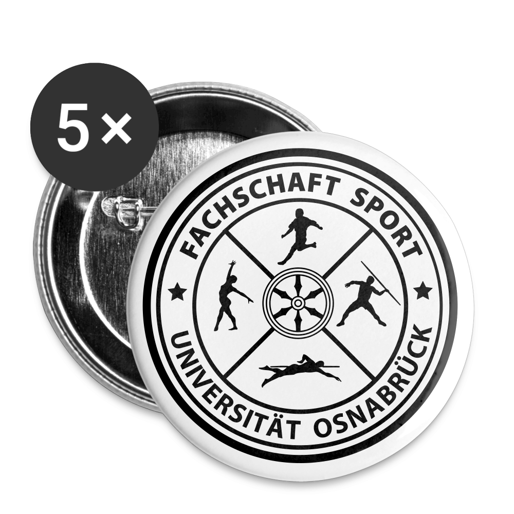 Buttons mittel 32 mm (5er Pack) - weiß