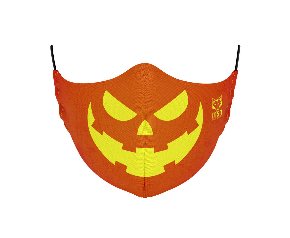 OTSO Gesichtsmaske Halloween Orange & Yellow – Produktansicht