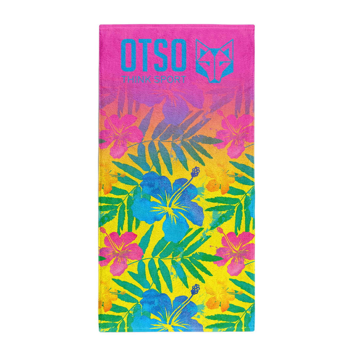 OTSO Mikrofaser-Sporthandtuch - Floral Pink – Produktansicht