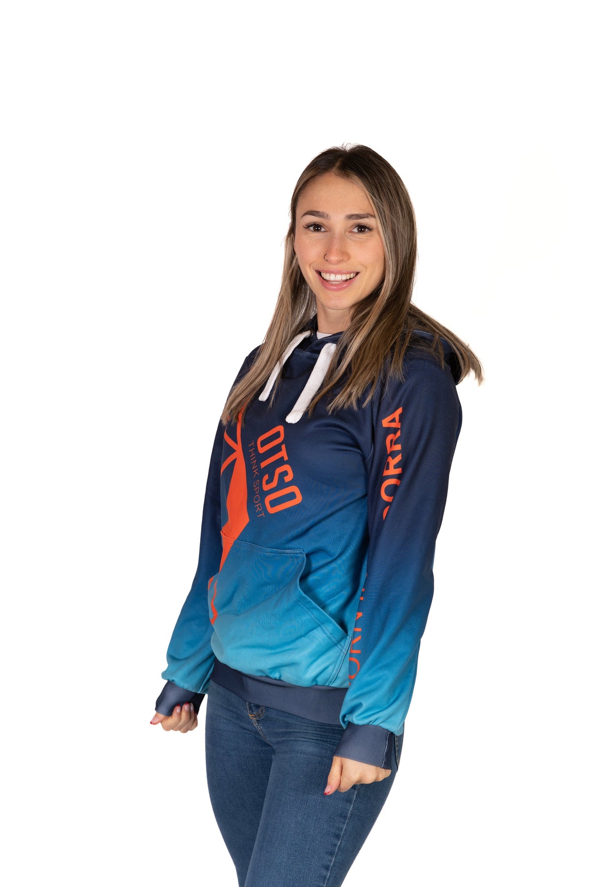 OTSO Hoodie - Navy Blue & Fluo Orange Otso – Produktansicht 14