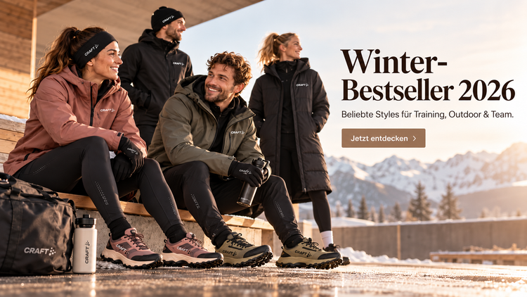 Winter-Bestseller 2026 bei SocialSports: CRAFT-inspirierte Winterjacken, Sporttights und Trailschuhe