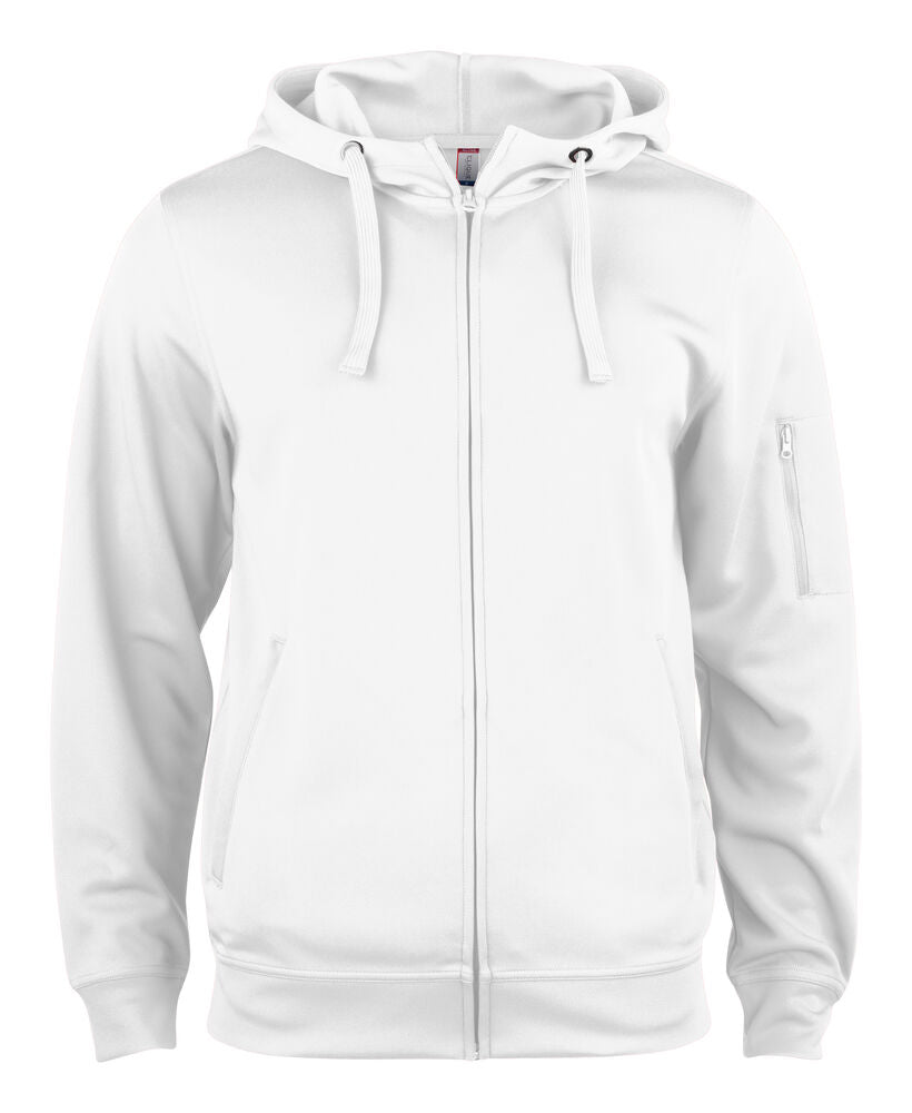 Basic Active Hoody Full Zip von Clique – White