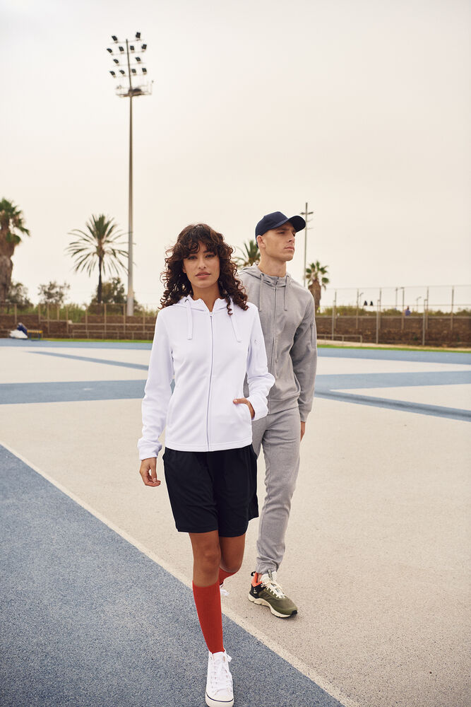 Basic Active Hoody Full Zip Women von Clique – White
