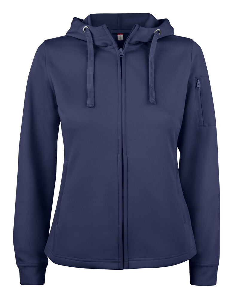Basic Active Hoody Full Zip Women von Clique – White