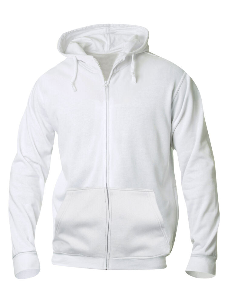 Basic Hoody Full Zip von Clique – White