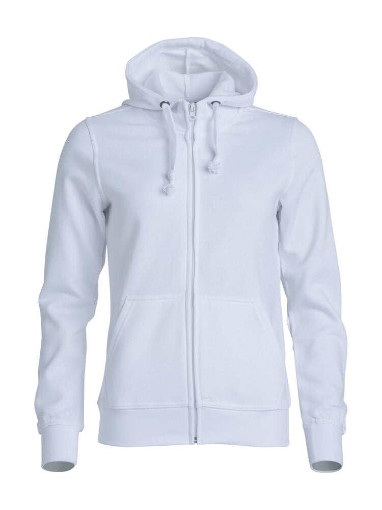 Basic Hoody Full Zip Women von Clique – White