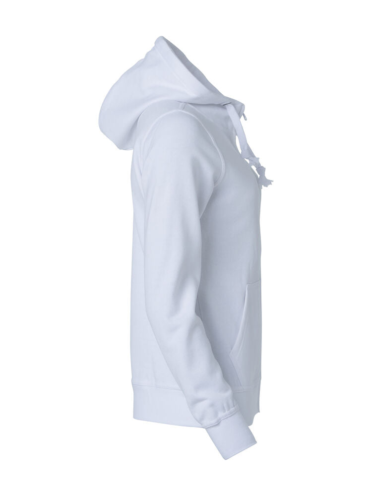 Basic Hoody Full Zip Women von Clique – White